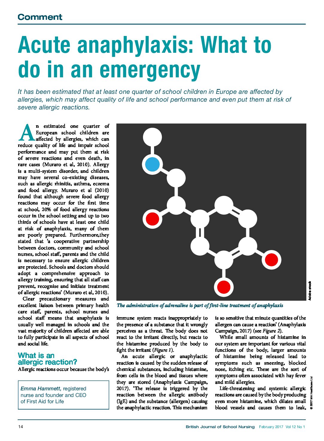 BJSN-Acute-Anaphylaxis-1 Supporting Pupils at School with Medical Conditions