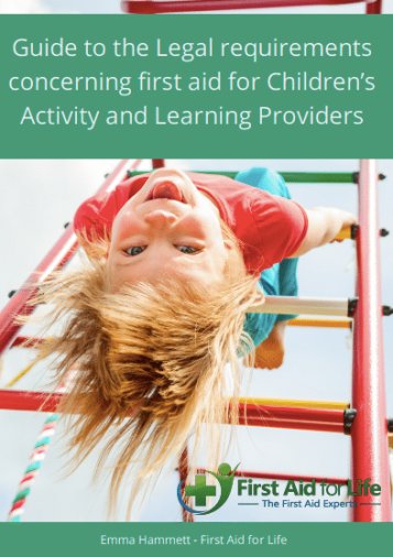 Children's activity provders, legal requirements for first aid provision