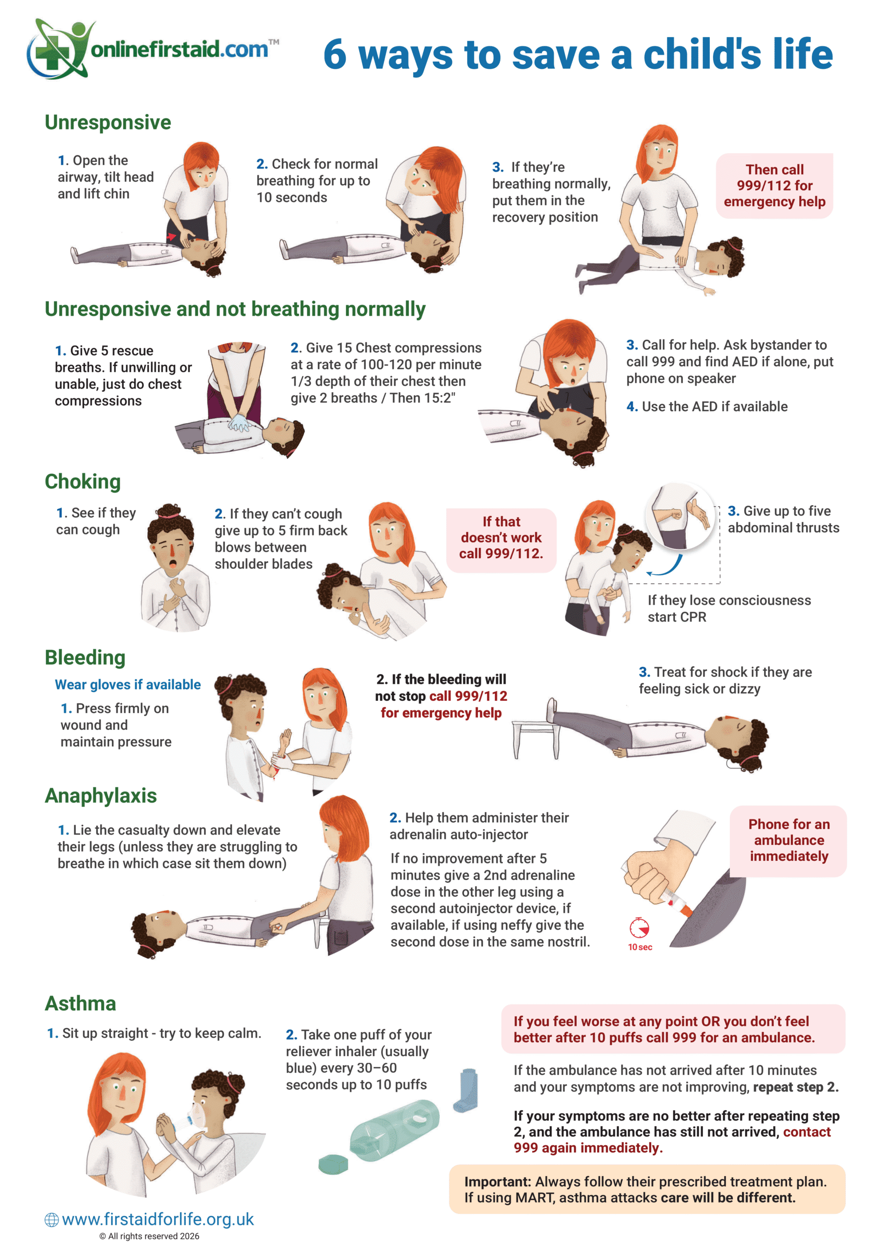 6 Ways to Save a Child's Life poster
