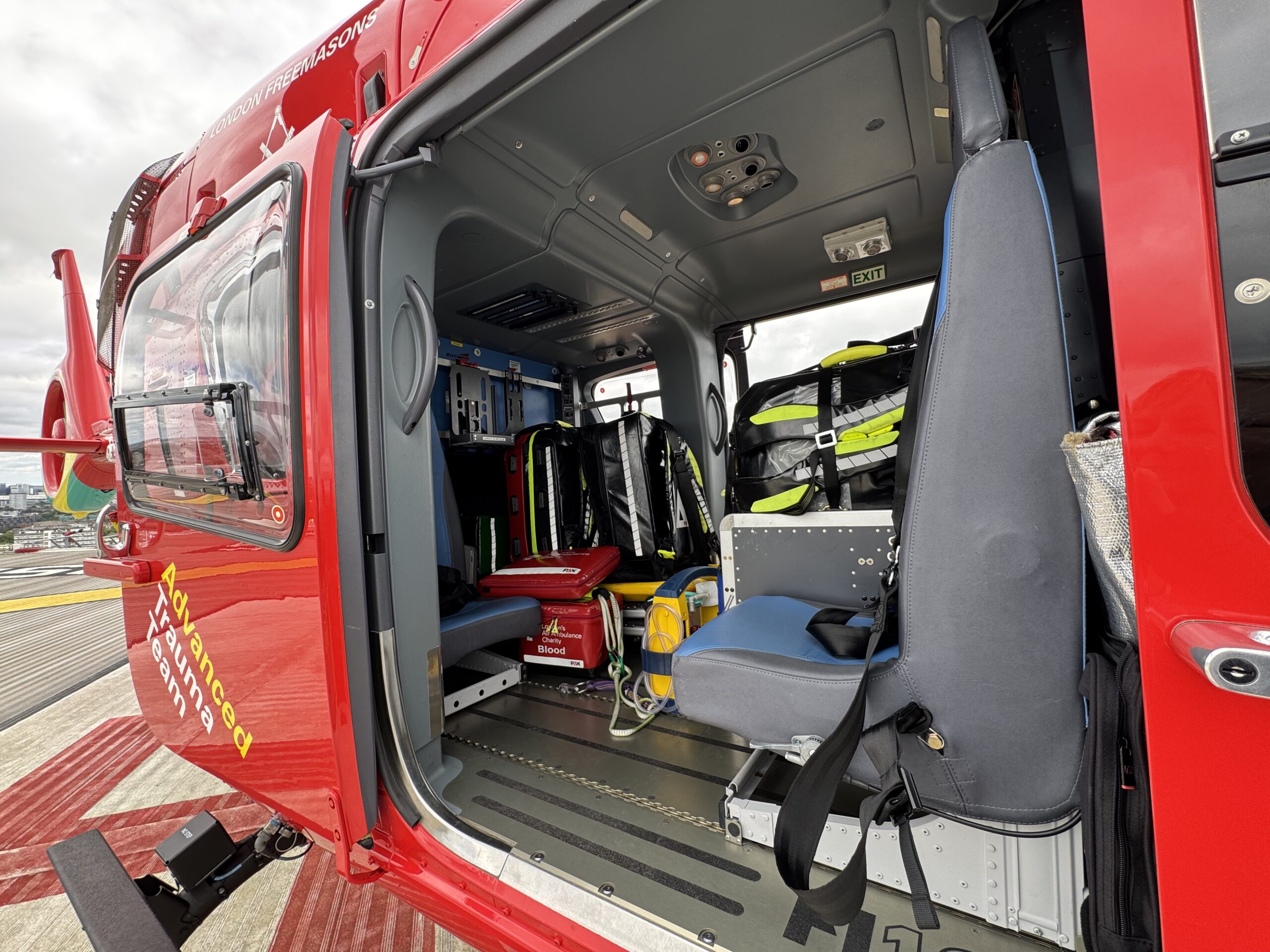 Inside air ambulance