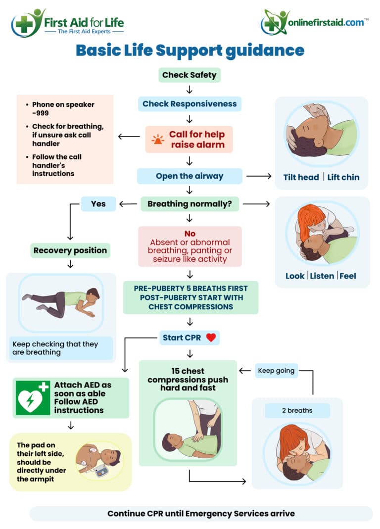 Basic Life Support for Children and Teenagers poster