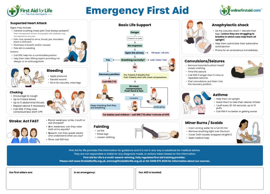 Emergency First Aid poster